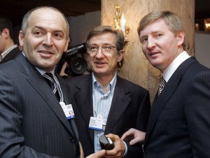 Ukraine business moguls Victor Pinchuk, Sergiy Taruta and Rinat Akhmetov (--Kyiv Post)