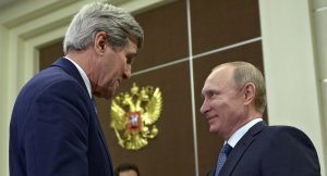 John Kerry, Vladimir Putin (--Sputnik/ Alexey Nikolsky)