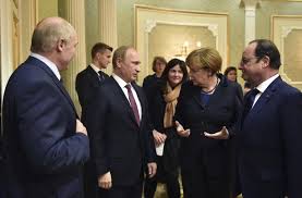 Putin, Merkel, Hollande, Minsk 2.0, February 2015(--ictimes.com)
