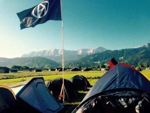 Tents of G7 protestors near Garmisch-Partenkirchen (--Nein) 
