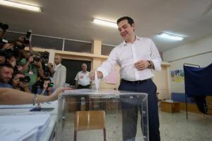 Greek Prime Minister Alexis Tsipras votes July 5 (--slate.com)
