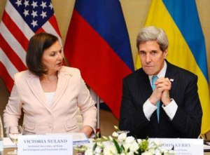Victoria Nuland and John Kerry (--thepeoplesvoice.org)