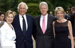 Hillary Clinton, Sir Evelyn de Rothschild, Bill Clinton, Lynn Forester de Rothschild (--Alan Davidson)