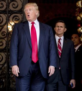 Donald Trump, Michael Flynn, Palm Beach, Dec. 21, 2016. (--AP/Andrew Harnik) 